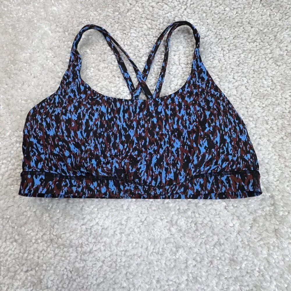 Lululemon Energy Bra Leopard Camo Blue Nile Multi 12